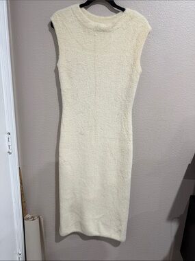 Et Clet Cream Sweater Knit Bodycon Dress -L